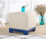 Atelier Del Sofa Puf Crema y Azul